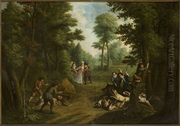 Hunting a wild boar - view 1