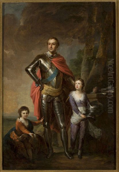 Franciszek Ksawery Branicki with his sons, Aleksander and Wladyslaw - view 1