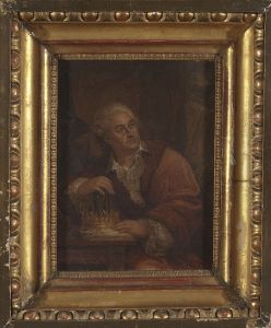 Portrait of Stanislaw August Poniatowski with hourglass by Marcello Bacciarelli