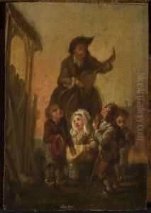 Musician among children