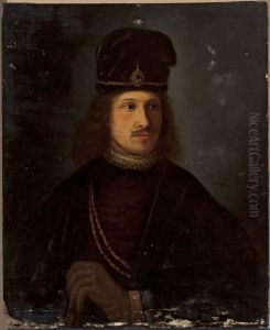 Portrait of a man in a tall cap Portrait of a man in a tall cap