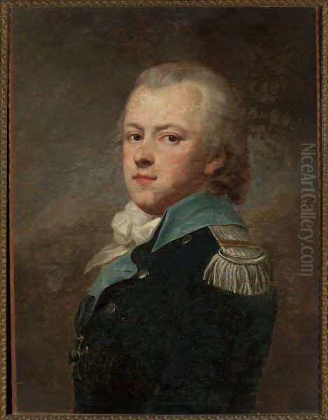 Portrait of Jan Krasicki, Rogala coat of arms (ca. 1764-1831) in a dark blue uniform jacket of the 14th Potocki Infantry Regiment - view 1