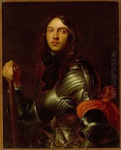 Portrait of a young man in armour by Sir Anthony Van Dyck