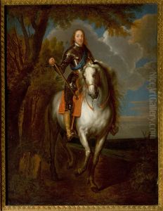 Equestrian Portrait of a Man in Armour by Sir Anthony Van Dyck