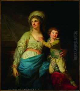 Portrait of Teresa Potocka nee Ossolinska with uncle Alfred by Johann Baptist von Lampi the Elder