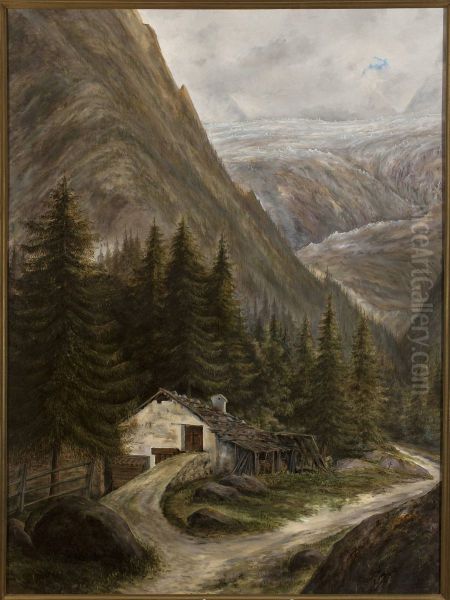 Mountain landscape with a cottage - Aosta Valley - view 1