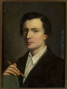 Portrait of a man by Walenty Wankowicz