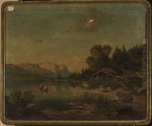 Lake in the mountains by Karl Muller