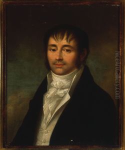 Portrait of Euzebiusz Slowacki by Jozef Pitschmann