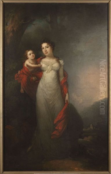 Portret Marii Morsztynowej z synem - view 1
