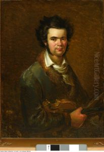 Portrait of Karol Lipinski by Walenty Wankowicz