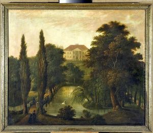 Belvedere from the side of the Lazienki Park by Fryderyk Skarbek