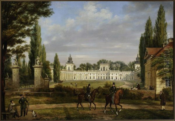 View of the Wilanow Palace from the entrance - view 1