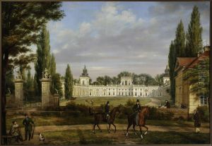 View of the Wilanow Palace from the entrance by Wincenty Kasprzycki