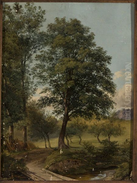 View with a bridge over a creek - view 1