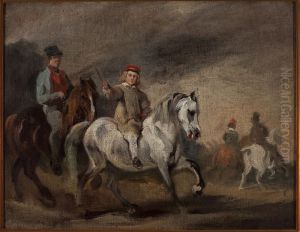 On horseback by Piotr Michalowski