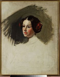 Portrait of a young woman, study Portrait of a young woman, study