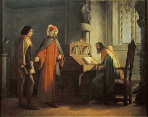 Dante Alighieri presenting Giotto to Guido da Polenta
