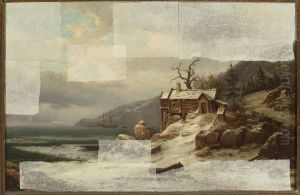 Winter landscape from Norway /view of Sognefjord/ by Chrystian Breslauer