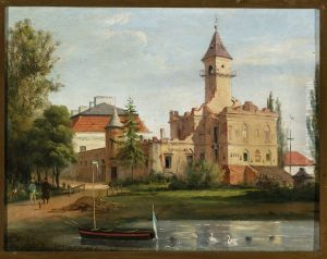 View of the castle in Radziejowice by January Suchodolski
