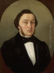 Portrait of a man with side-whiskers