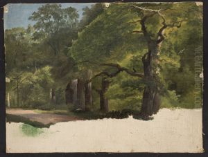 Forest landscape, sketch by Chrystian Breslauer