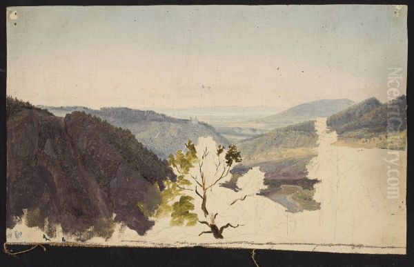 Mountain landscape, sketch - view 1