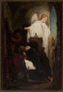 Struggle with Satan by Artur Grottger