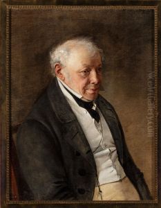 Portrait of Ksawery Bebnowski, artist's father-in-law, captain in Kosciuszko's army by Ivan Khrutsky