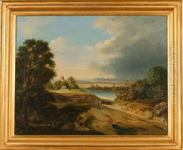 Landscape with a windmill - view 1