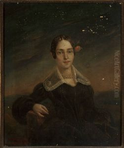 Portrait of a young woman by Ambrozy Mieroszewski