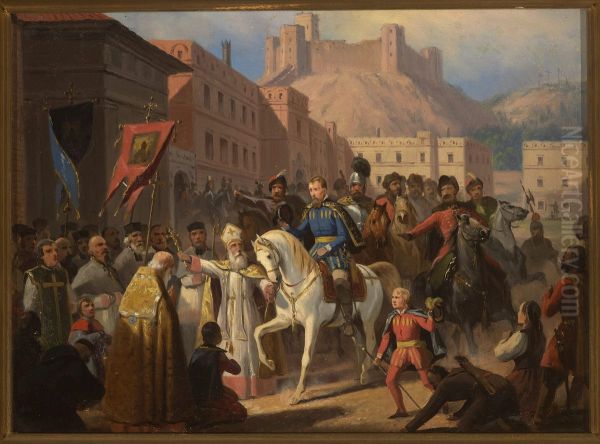 Hosius, bishop of Vilnius, and Sigismund Augustus - view 1