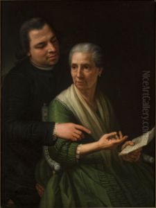 Portrait of Marcello Bacciarelli's mother and brother by Marcello Bacciarelli