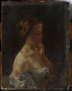 Study of a young woman by Stanislaw Chlebowski