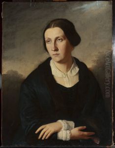 Portrait of Maria Januszkiewicz nee Bulharyn (1824-1880) by Adam Szemesz