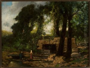 Landscape with ruins by Narcisse Virgilio Diaz