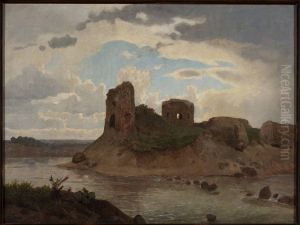 Ruins of the Bobrowniki castle by the Vistula River by Wojciech Gerson