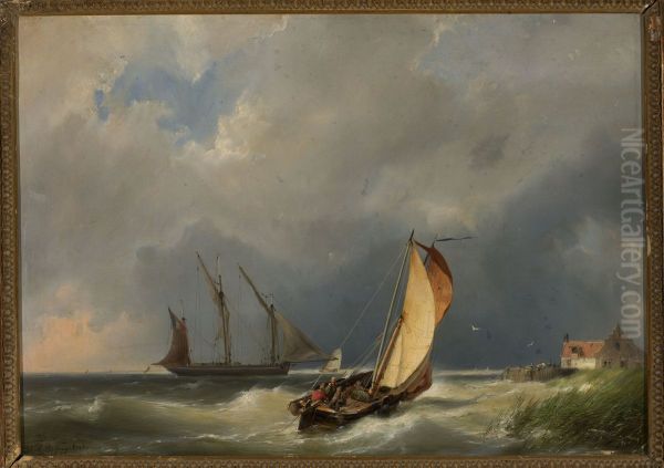 Sail boats on the sea - view 1