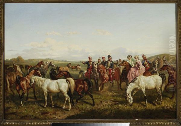 Mohort presenting his horses - view 1