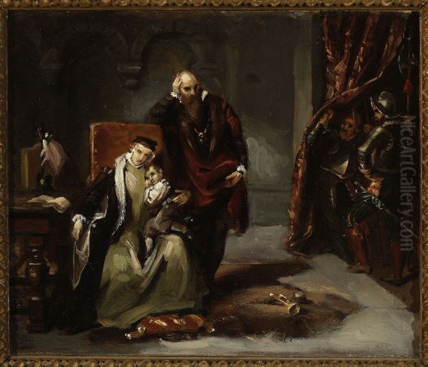 Catherine Jagiellon with her son Sigismund imprisoned in the Gripshom Castle - view 1