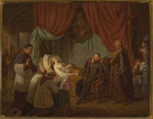 Death of Barbara Radziwill by Aleksander Lesser