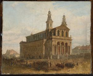 View of St. Carlo Borromeo Church in Warsaw