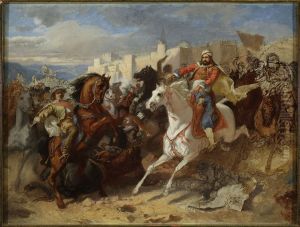 Episode from Austro-Turkish wars, sketch by Stanislaw Chlebowski