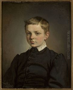 Bust portrait of a boy by Karol Mlodnicki