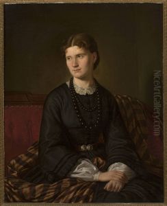 Portrait of Julia nee Bergson, artist's wife by Aleksander Lesser