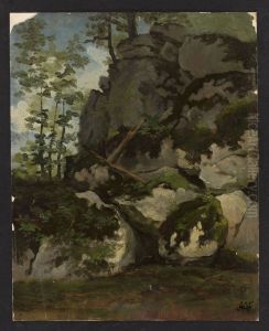 Landscape with rocks from the vicinity of Mzurow