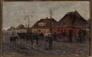 Springtime in a small town, sketch by Maksymilian Gierymski