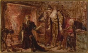 Alchemist Sendivogius and Sigismund III, sketch by Jan Matejko