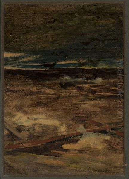 Pestilence, section of the triptych "Disaster", sketch - view 1