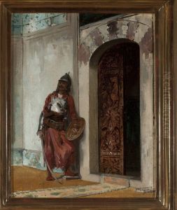 Guard at the entrance to the seraglio by Stanislaw Chlebowski